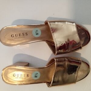 Guess Women's Gold Slide Sandals‎